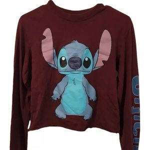 Disney Stitch long sleeve crop top
